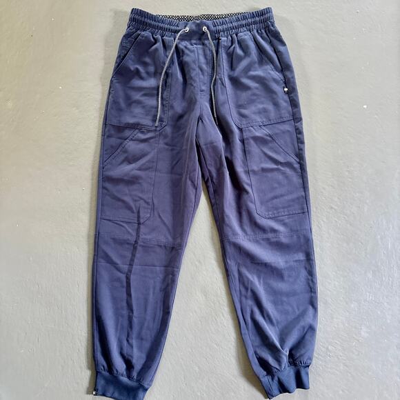 Lot of 3 Jogger Scrub Pants Navy & Teal Small/Small Short - Picture 2 of 16